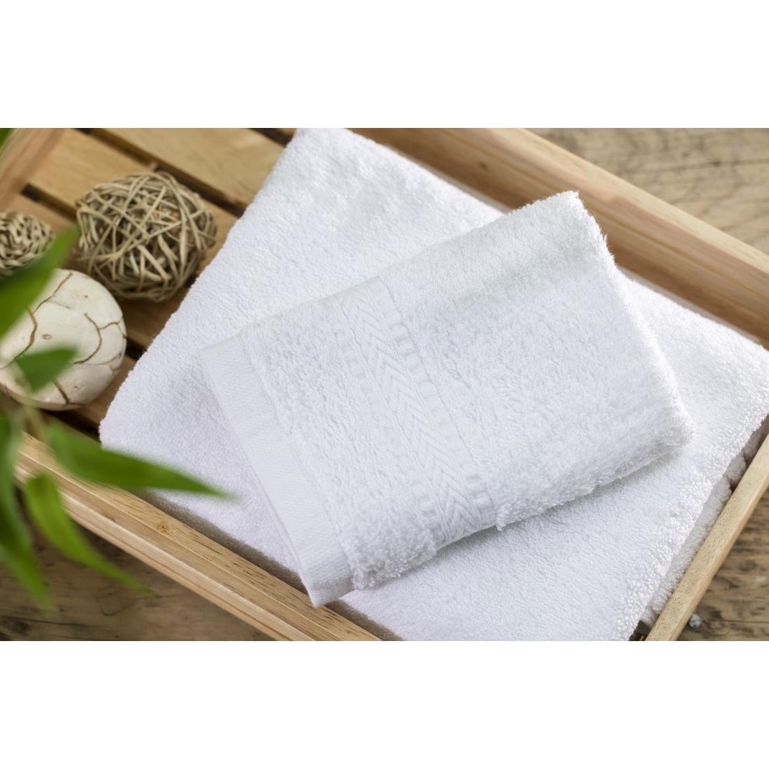 Petites serviettes Mitre Comfort Nova blanches (lot de 10) - NISBETS