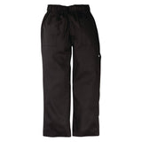 Pantalon de cuisinier ample unisexe Chef Works Better Built Baggy noir - NISBETS