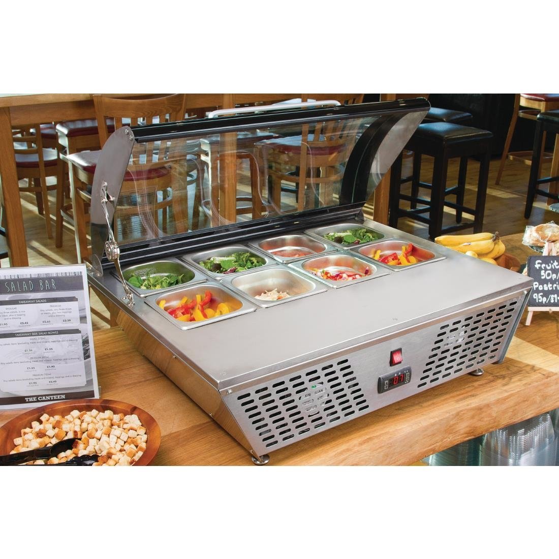 Comptoir de préparation positif économe en énergie Polar Série G 4 x GN 1/3 - FRANCE CHR