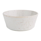 Bols plats ronds mouchetés blancs Olympia Cavolo 143mm (lot de 6)
