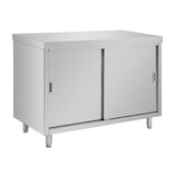 Placard sur pied en acier inoxydable Vogue 1200mm - NISBETS