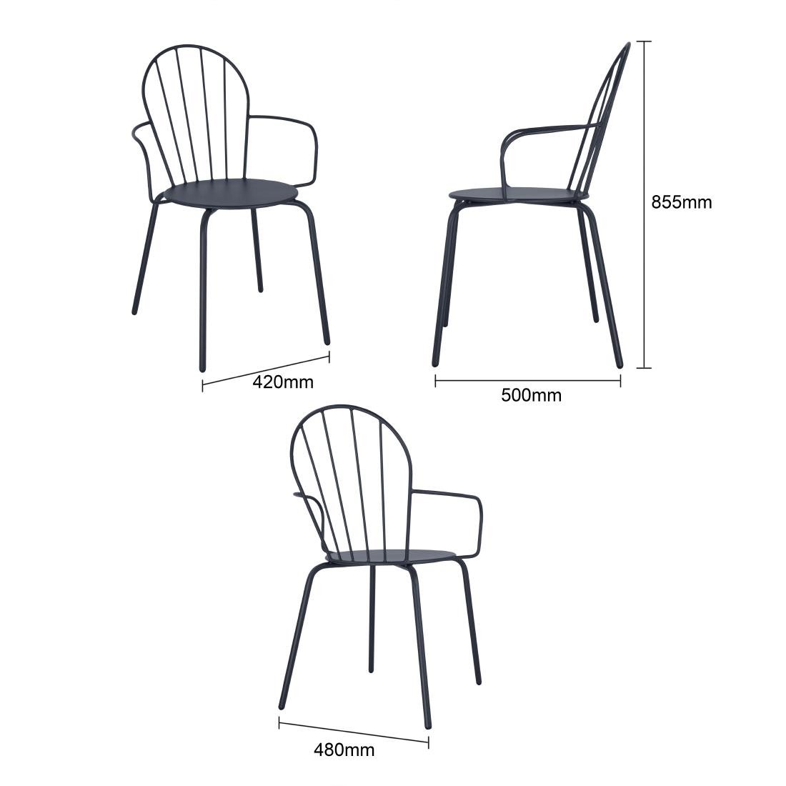 Fauteuils Bolero Adeline bleu - NISBETS