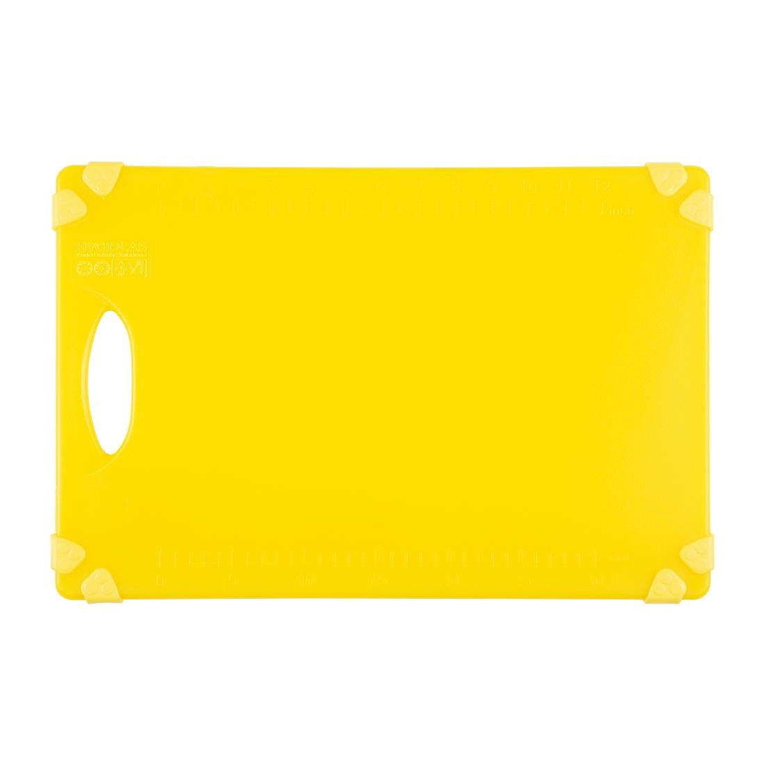 Planche à découper antidérapante professionnelle Hygiplas jaune 458x306mm