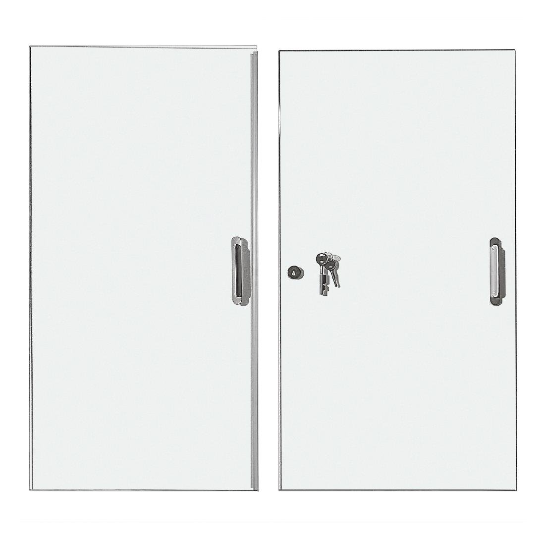 Ensembles de portes complètes pour vitrines libre-service Polar série G (lot de 2) - NISBETS