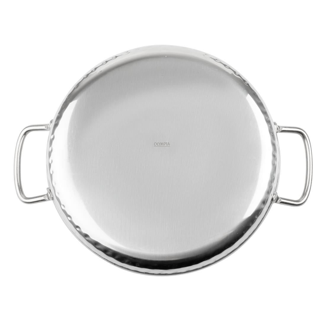 Plat double poignée en inox martelé Olympia Table Presentation 180mm