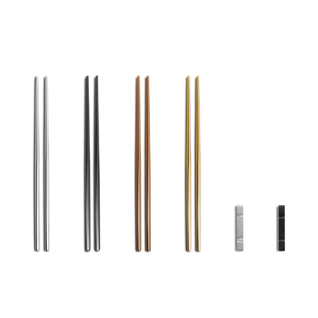 Set de baguettes réutilisables en inox satiné 18/10 Comas (lot de 12)