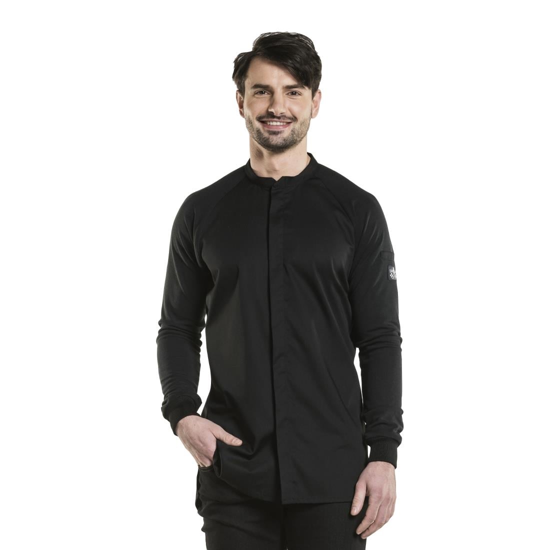 Veste de cuisine homme noire Chaud Devant Fratello UFX taille XL - NISBETS