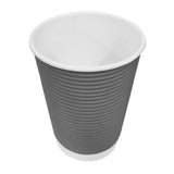 Gobelets paroi ondulée Fiesta Recyclable anthracite 225ml (lot de 500) - NISBETS