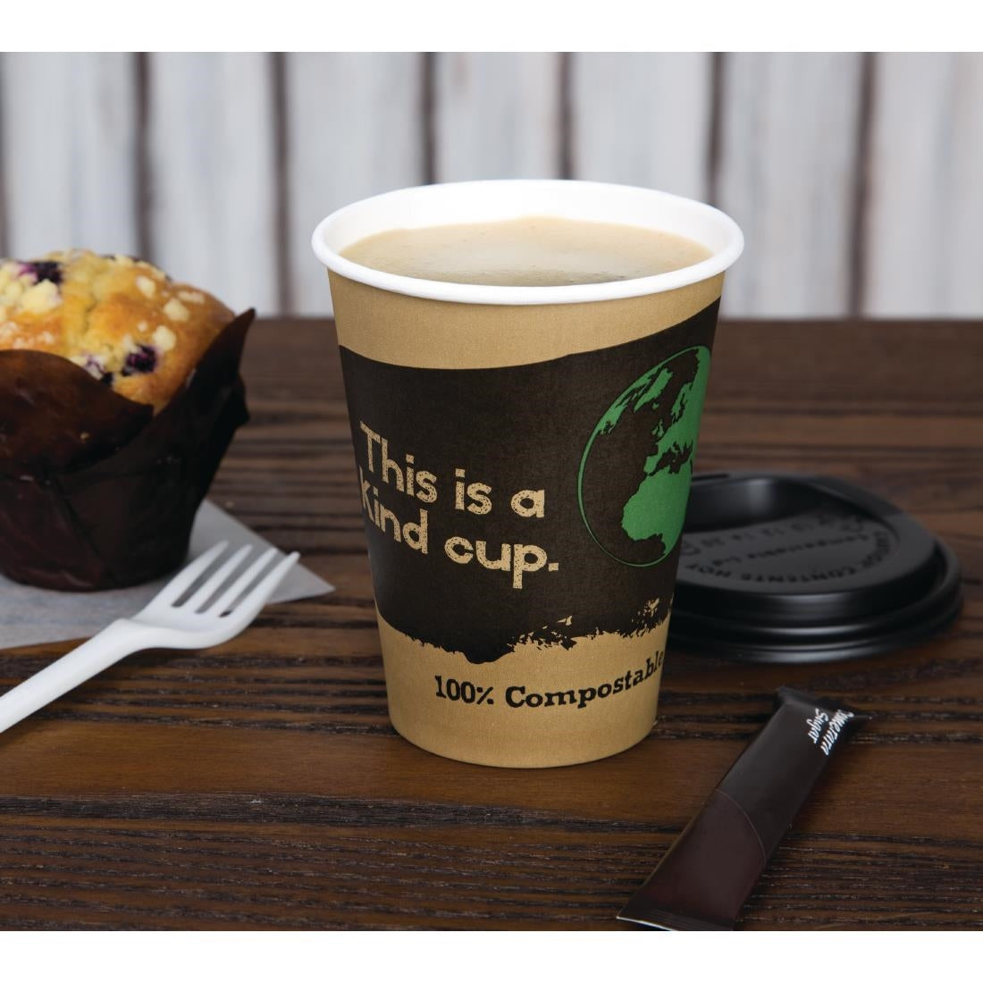 Gobelets boissons chaudes PLA simple paroi compostables 34 cl Fiesta Compostable (x1000) - NISBETS