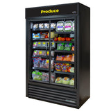 Vitrine réfrigérée positive 2 portes True Slimline noire TVM-48SL-HC-VM01