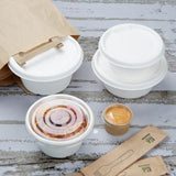 Couvercles en bagasse Fiesta Compostable pour bols de 750/900 ml (lot de 50)