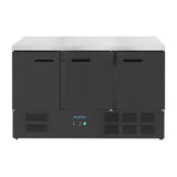 Table réfrigérée positive trois portes Polar série G noire 400 L - NISBETS