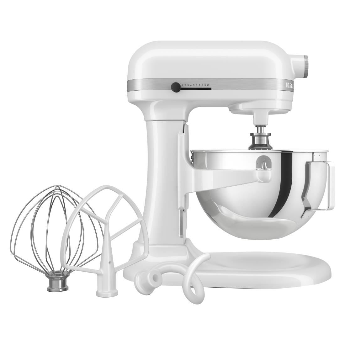 Robot pâtissier professionnel à bol relevable KitchenAid 5,2 L blanc - NISBETS