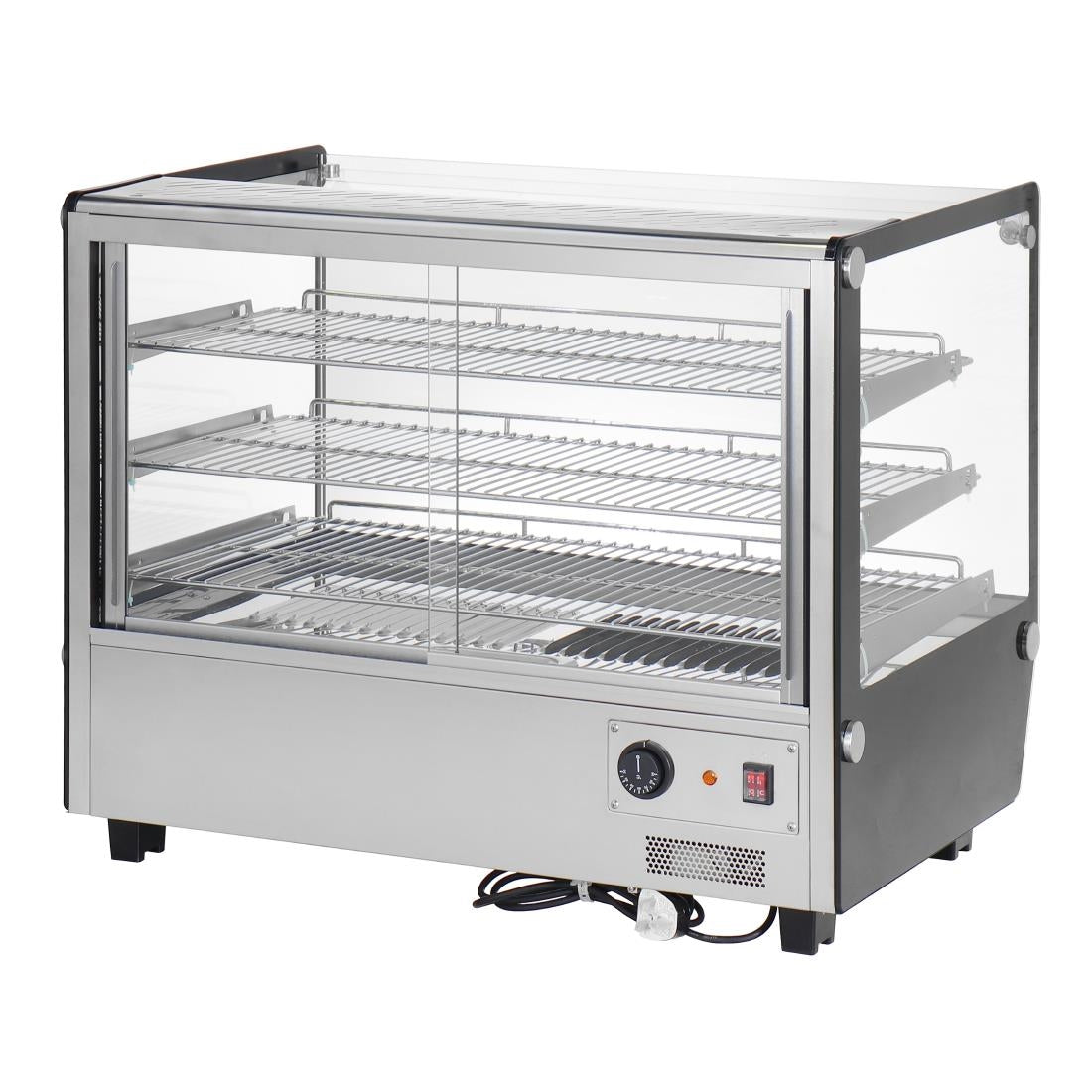 Vitrine chauffante de comptoir carrée Buffalo 160L