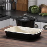 Ensemble 1 cocotte et 1 plat à rôtir en fonte Vogue Cook Like A Pro - NISBETS