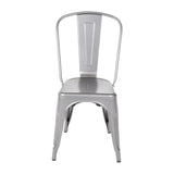 Chaises en acier gris métallisé Bolero Bistro (lot de 4) - NISBETS