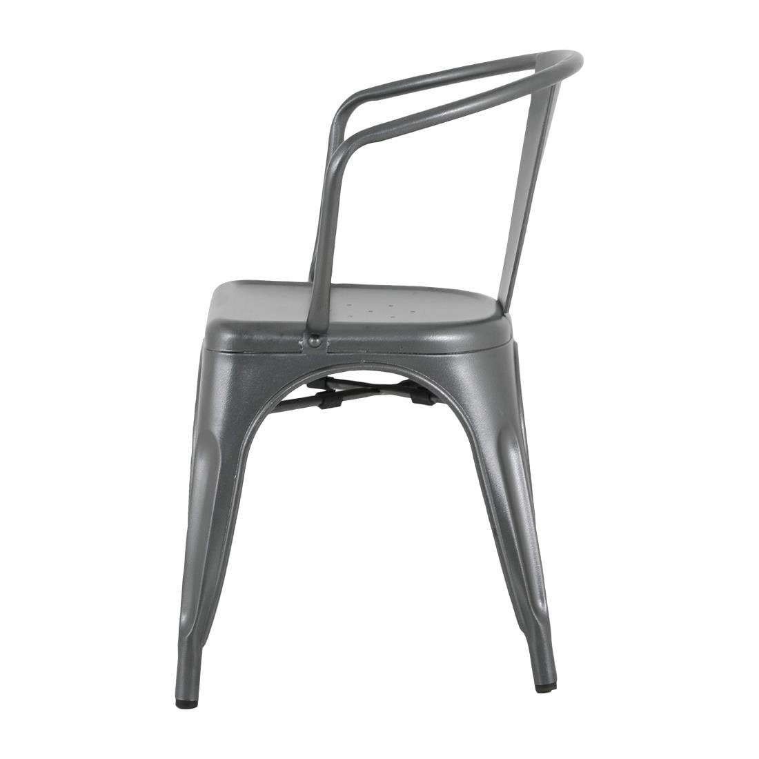 Fauteuils Bolero Bistro Curve noirs (lot de 4) - NISBETS