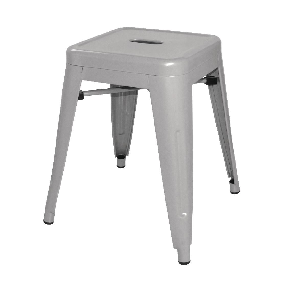 Tabouret bas en acier galvanisé Bistro Bolero (paquet de 4)