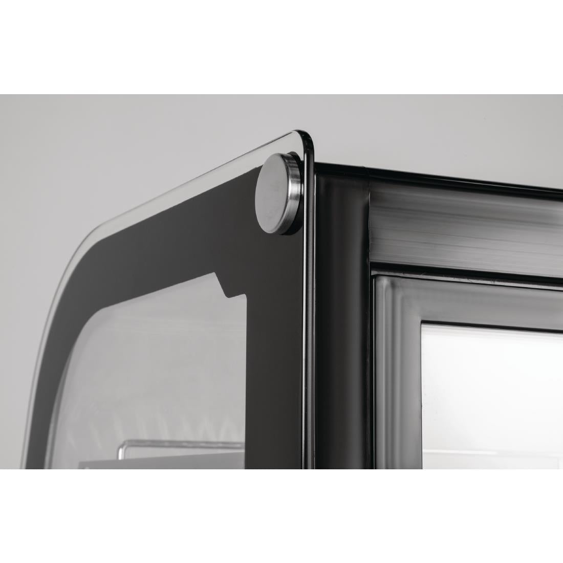 Vitrine de comptoir réfrigérée économe en énergie Polar Série G noire 160L - FRANCE CHR