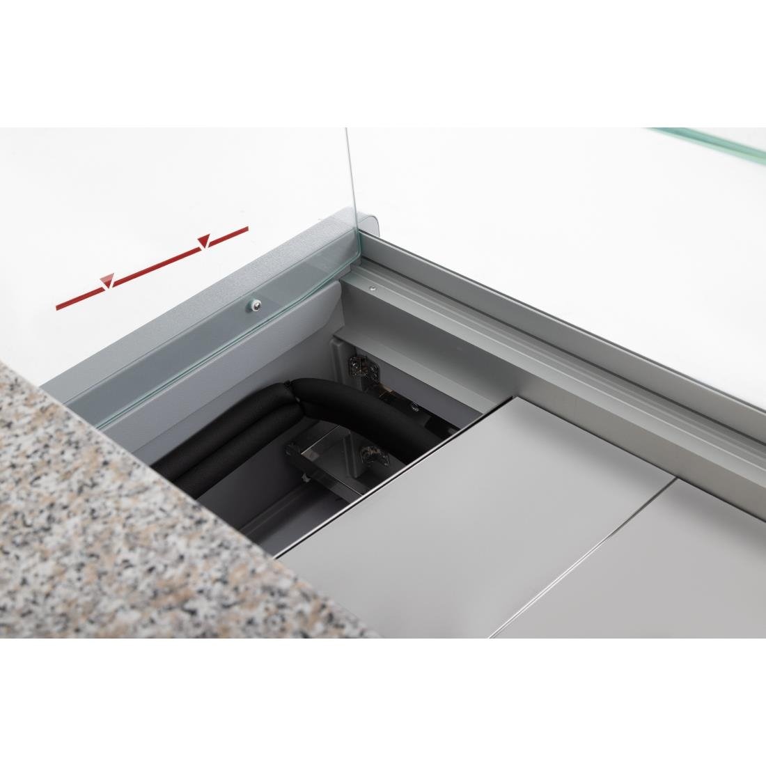 Comptoir de service réfrigéré noir Zoin Tibet - Taille 100 mm