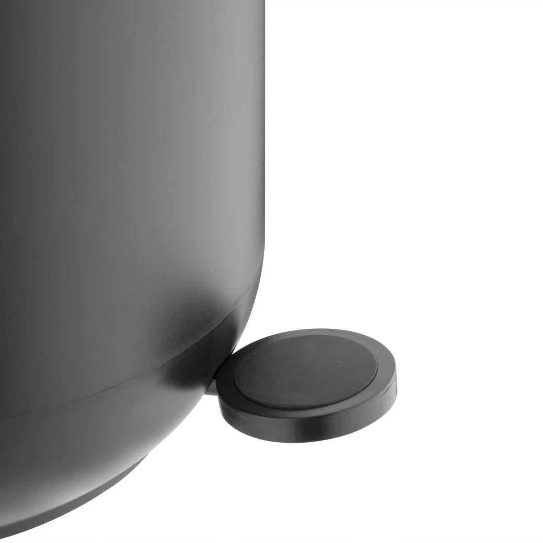 Poubelle à pédale ronde Jantex noire 5L