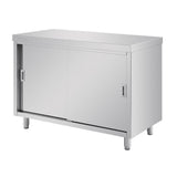 Placard sur pied en acier inoxydable Vogue 1200mm - NISBETS