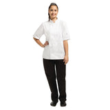 Veste de cuisine Whites Vegas mixte manches courtes blanche - NISBETS