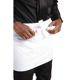 Tablier serveur court Whites blanc - NISBETS