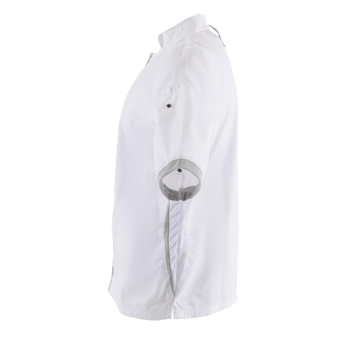 Veste de cuisine blanche à manches courtes Southside - NISBETS