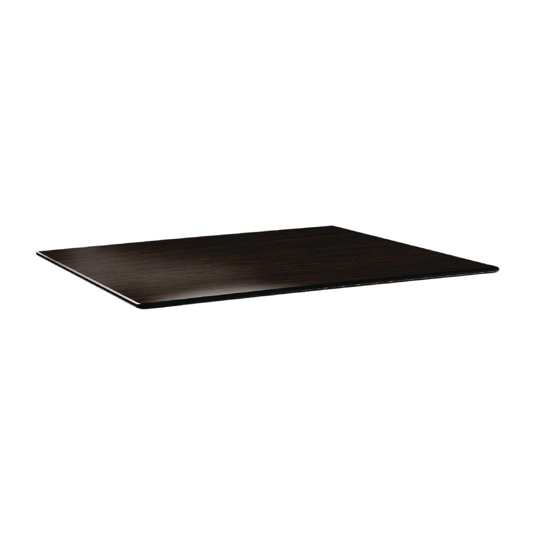 Plateau de table rectangulaire Topalit Smartline 120x80cm wengé - NISBETS