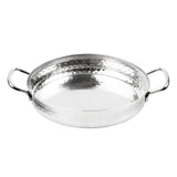 Plat double poignée en inox martelé Olympia Table Presentation 180mm