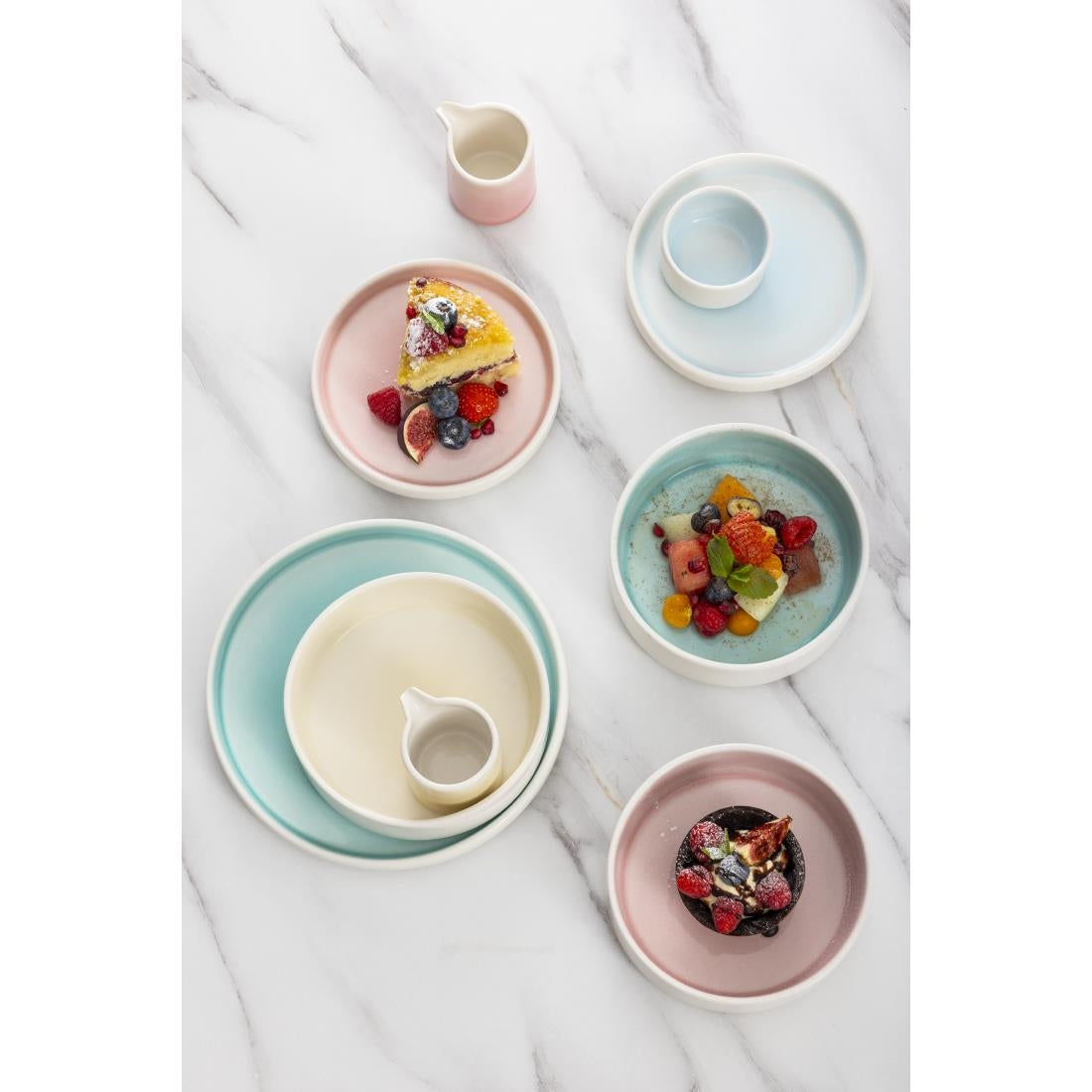Pots À Sauce Olympia Fondant Bleus 70mm (Lot de 12) - NISBETS