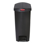 Poubelle à pédale latérale Rubbermaid Slim Jim 50L noire - NISBETS