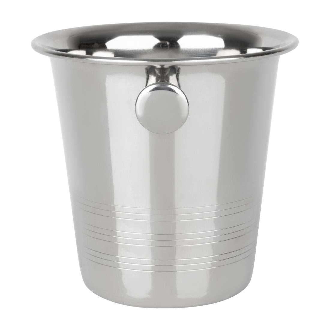 Seau à glace en acier inoxydable avec poignées et rainures Olympia 1050ml