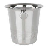 Seau à glace en acier inoxydable avec poignées et rainures Olympia 1050ml