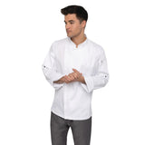 Veste de cuisine mixte légère à fermeture éclair Hartford Chef Works Urban blanche - NISBETS