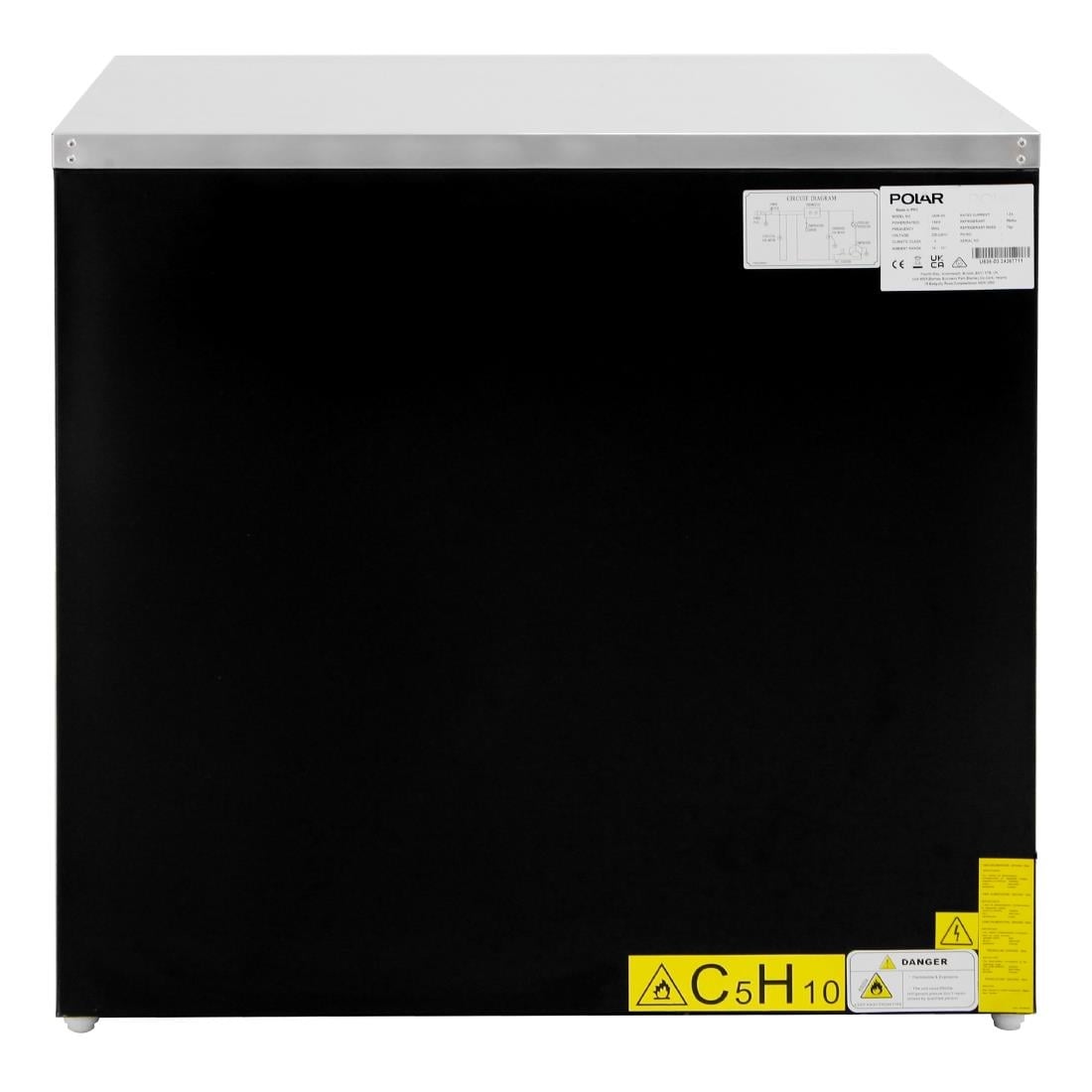 Table réfrigérée positive deux portes Polar série G noire 257 L - NISBETS