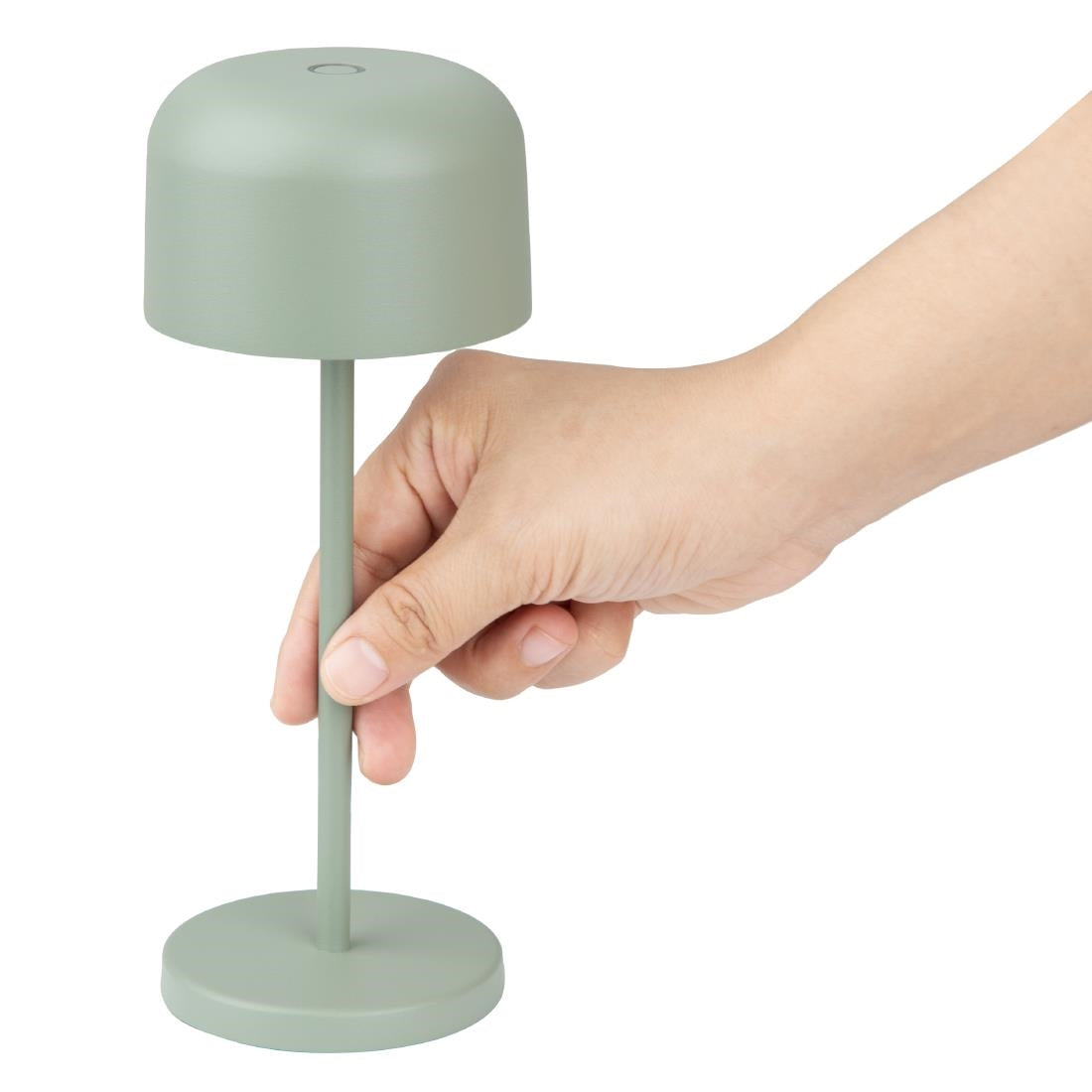 Lampe de table avec abat-jour rond Olympia Lucca verte 200mm