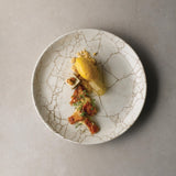 Assiettes rondes Studio Prints Kintsugi Agate Grey 288mm (Lot de 12)