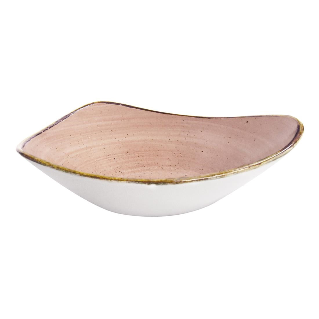 Bols triangulaires Churchill Stonecast Raw Terracotta Lotus 229mm (Lot de 12)