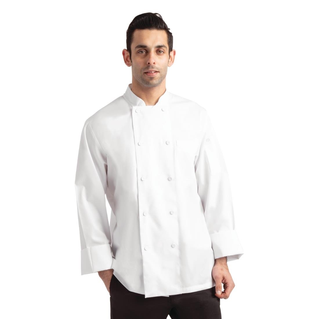 Veste de cuisine mixte blanche à manches longues Chef Works Calgary Cool Vent - NISBETS