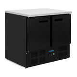 Table réfrigérée positive deux portes Polar série G noire 257 L - NISBETS