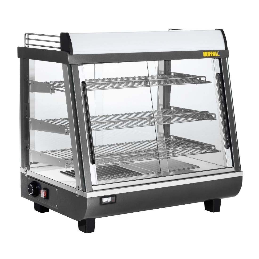 Vitrine chauffante portes avant et arriere Buffalo 96L