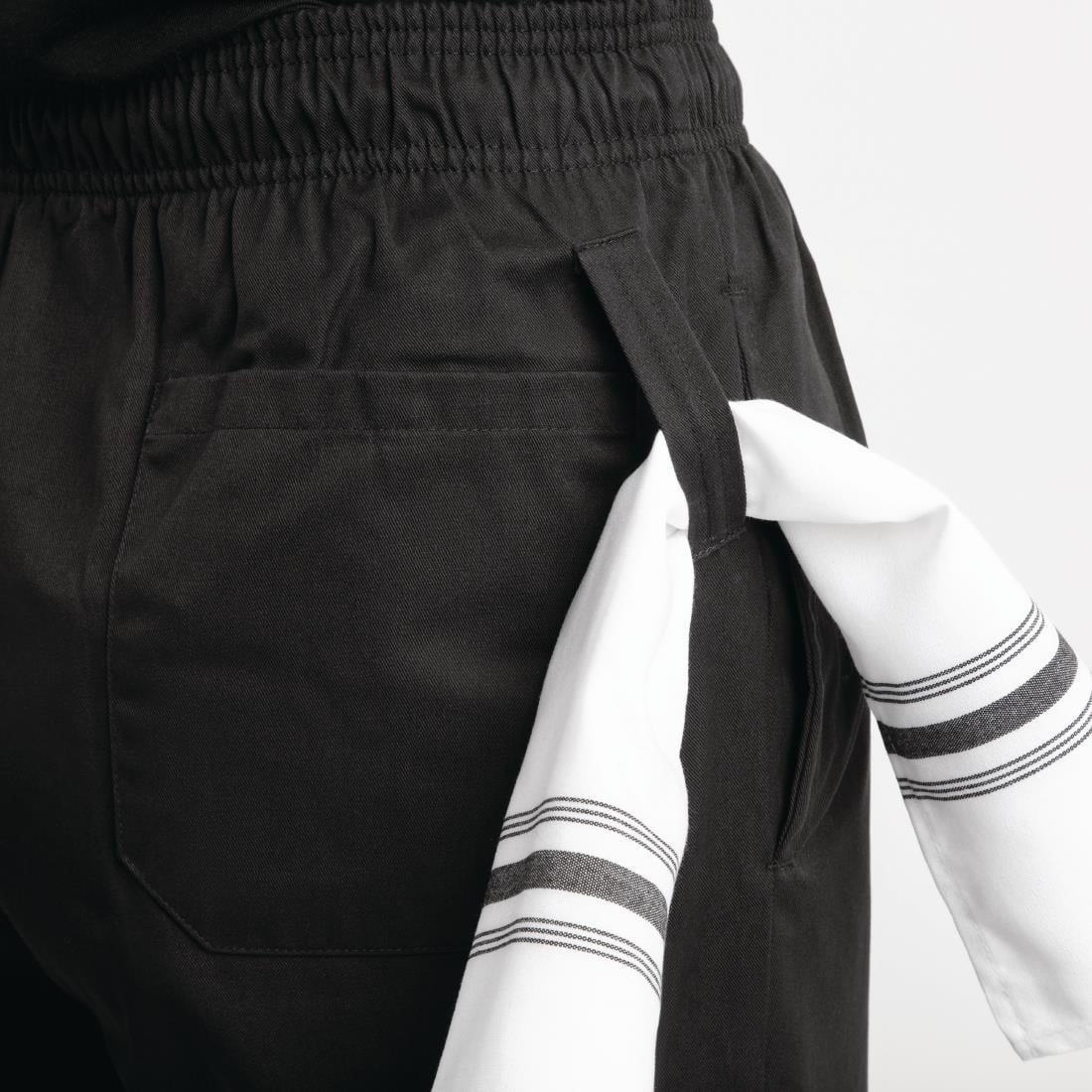 Pantalon de cuisine mixte traité au Teflon Easyfit noir - NISBETS