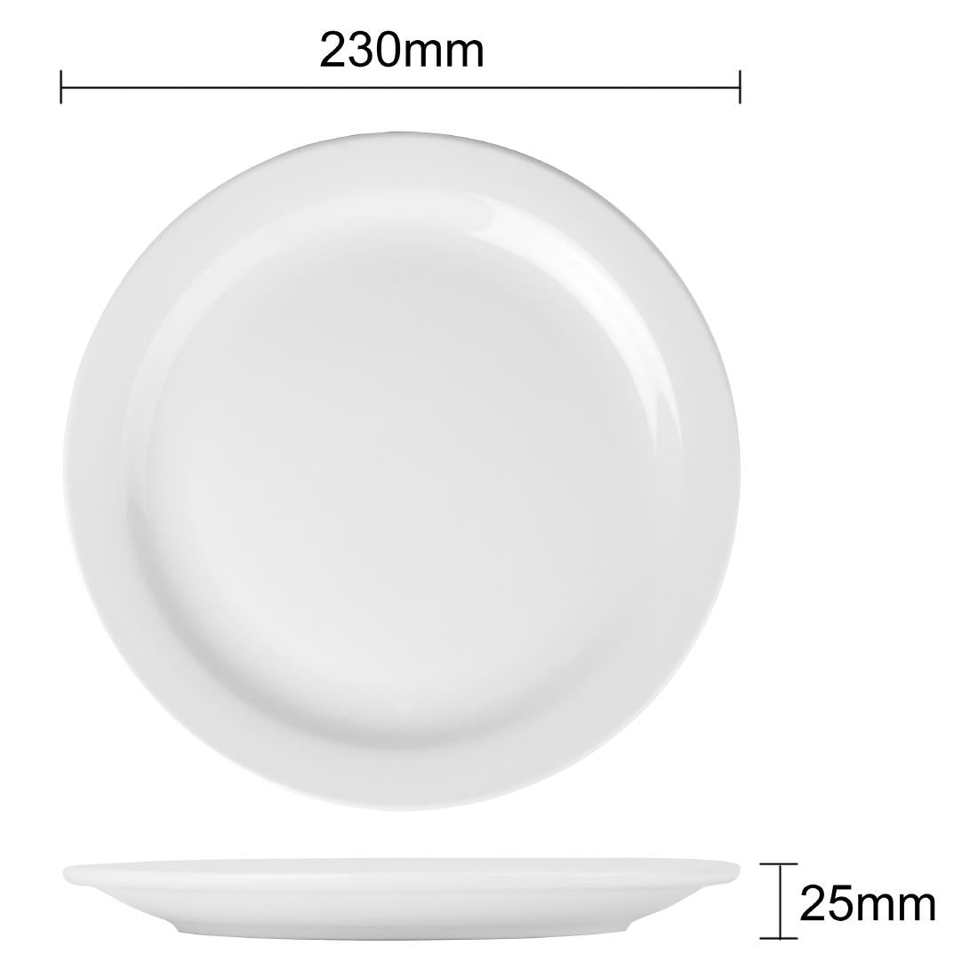 Assiettes À Bord Étroit Olympia Athena 2 - NISBETS
