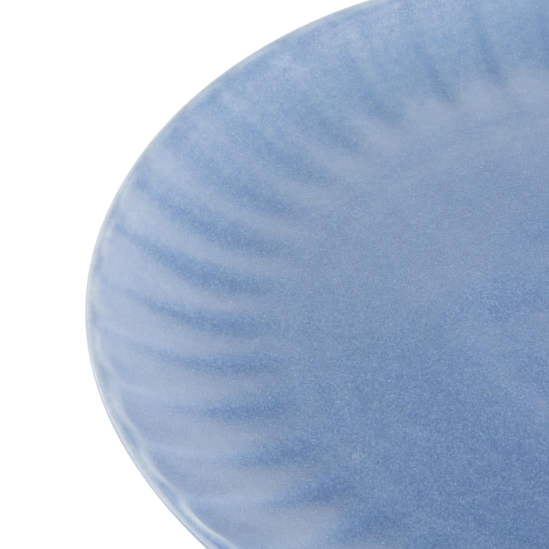 Assiettes plates Olympia Corallite bleues 280 mm (lot de 6)