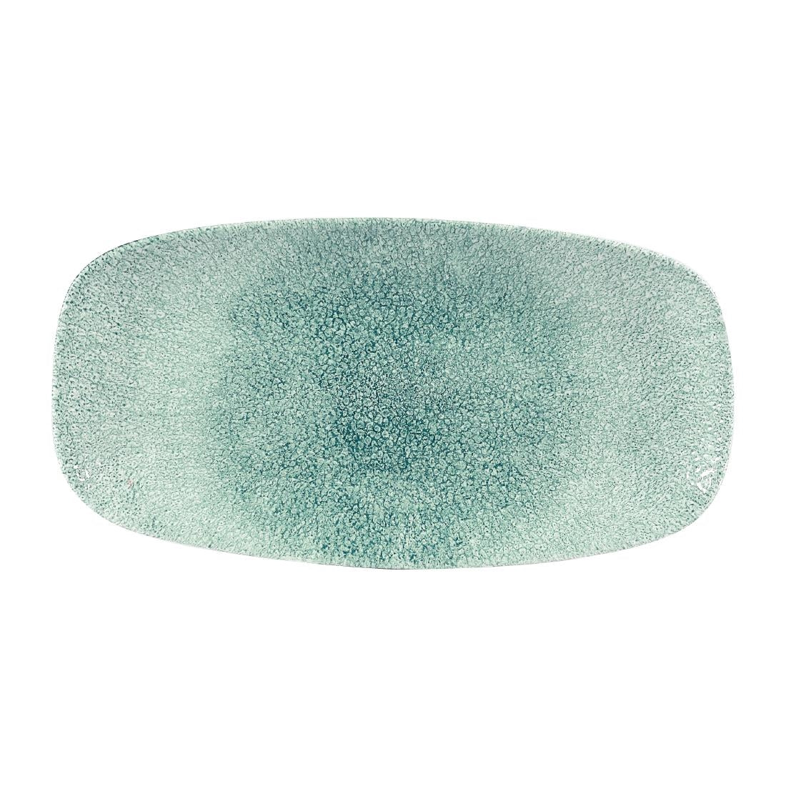 Assiettes oblongues Churchill Studio Prints Raku Jade Green 153 x 298mm (Lot de 12)