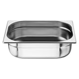 Bacs GN 1/2 en inox Nisbets Essentials 100 mm (lot de 3) - NISBETS
