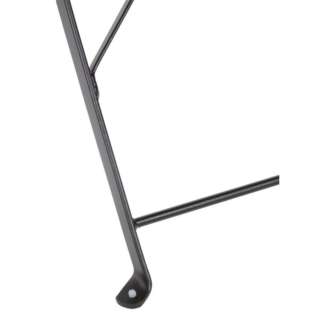 Ensemble table et 2 chaises pliantes d'extérieur en acier noir Bolero