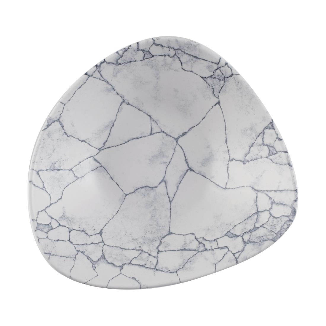 Bols triangulaires Churchill Studio Prints Kintsugi Pearl Lotus Grey 228mm (Lot de 12)